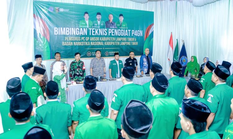 BNN Lampung Apresiasi GP Ansor Lamtim Gelar Bimtek Penggiat P4GN
